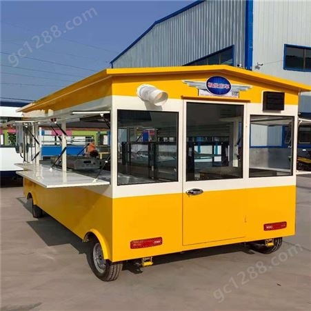 欧准定制 电动小吃车厂家 移动餐车 电动食堂送餐车