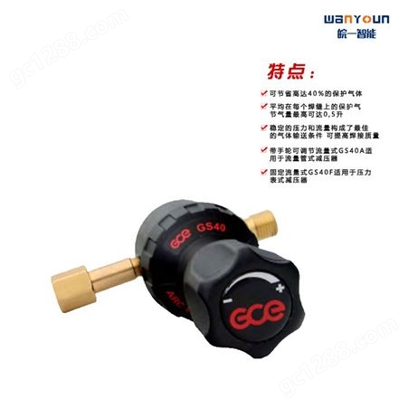 稳定气体 GS40节气接头 可适用于高质量减压器/管道气体