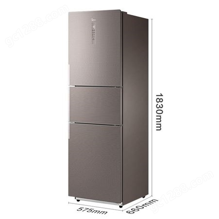 美的BCD-256WTGPM(E)抗菌保鲜双变频无霜三门冰箱小型家用电冰箱
