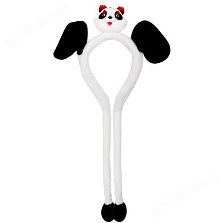 哈一代2021年成都大学生运动会吉祥物会动的兔耳朵毛绒头箍发箍可爱卡通熊猫纪念品