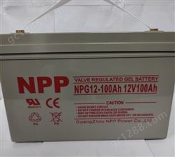 NPP电池耐普胶体蓄电池NPG 12V100AH 铅酸免维护蓄电池 NPP12V100AH原厂质保
