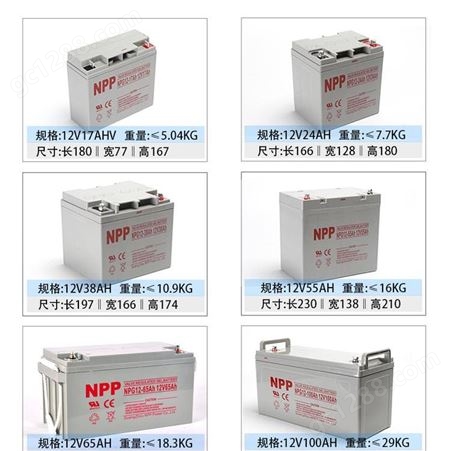 NPP电池 耐普蓄电池12v24ah NPG12-24免维护蓄电池 UPS电源电池
