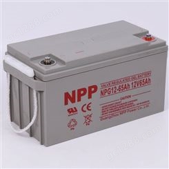 耐普蓄电池厂价供货NPG12-65 12V65AH NPP电池UPS电源专用太阳能电池专用