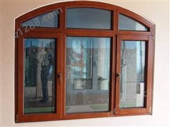 防尘耐磨 优质断桥铝包木门窗订制 平开上悬铝木复合窗定做