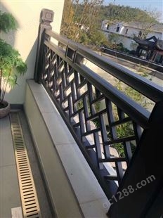 铝艺别墅楼梯扶手栏杆 室外露台阳台铝合金中式护栏定制 宅之韵