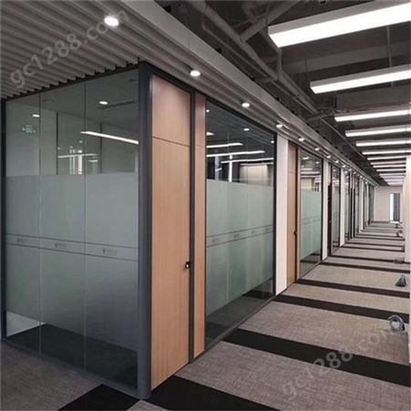 四川办公室双玻百叶隔断 写字楼钢化玻璃隔断 铝合金材质 包安装