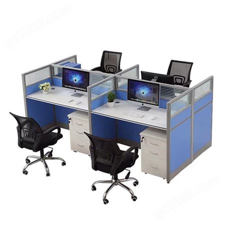 云南员工桌办公家具价格 怒江职员办公桌电脑桌 保良生产 办公室屏风卡位电脑桌