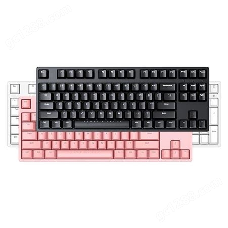 ikbc机械键盘cherry樱桃青茶*红轴无线办公含鼠标套装c87c104