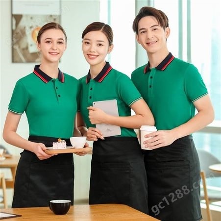 服务员工作服餐饮短袖餐厅火锅饭店酒店咖啡厅烧烤店工作服夏装女