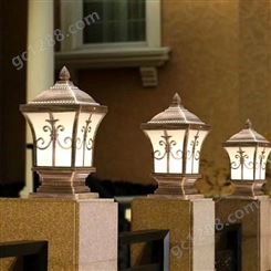 太阳能柱头灯、户外花园围墙柱头灯，防雨防雷柱头灯，壁灯，柱头灯价格