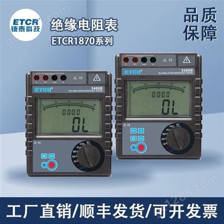 铱泰ETCR3460-3480系列便携式绝缘电阻表高精度数字5kv兆欧测试仪