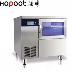 浩博制冰机 商用奶茶店制冰机  不锈钢60kg蓝光吧台式制冰机 操作台方冰机 制冰机维修