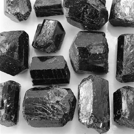 彩色电气石 托玛琳黑色晶体电气石 圣亚矿产