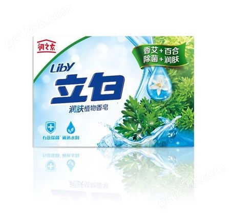 企业购温和滋润植物立白润肤抑菌植物香皂，香艾抑菌100g 72块/箱