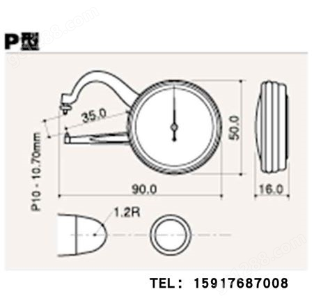 日本KORI古里 外卡规P-10 LP-10 LP-15测量卡规 钳规测厚规卡表
