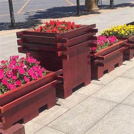 定制 景观塑木塑道路户外组合花箱 户外组合花箱花槽 护栏花箱 质量优良