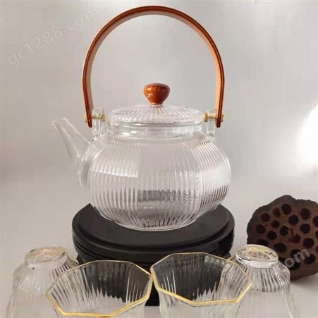 透明玻璃茶具  套装   家用客厅  功夫茶杯  茶壶 冲茶器 煮茶小套  办公室泡茶