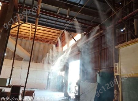 宝鸡工厂车间喷雾降温 铁皮房屋顶喷淋降温系统安装