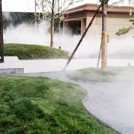 西安雾森人造雾系统设计安装 园林庭院别墅喷雾造景设备