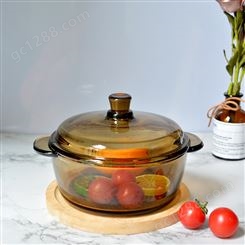 玻璃泡面碗带盖耐热汤碗微波炉玻璃煲茶色欧式家用沙拉碗一件代发