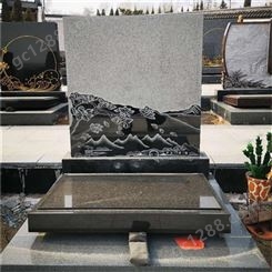 花岗岩墓碑 天然防腐中国黑墓碑石材陵园常用墓碑中国黑艺术墓碑