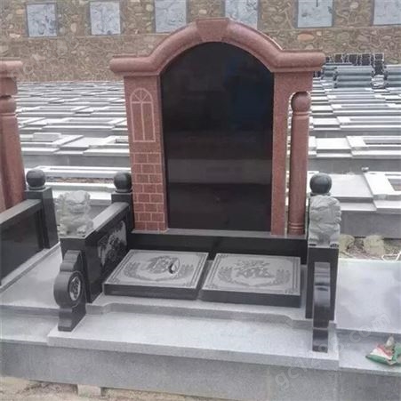 中国传统墓碑家族墓碑工厂父母双人墓碑