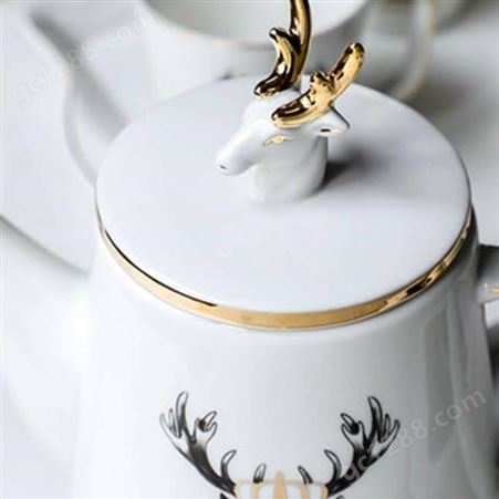 景德镇陶瓷茶壶茶杯 家用客厅陶瓷杯现代简茶壶