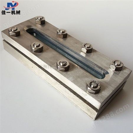 佳一 不锈钢焊接板式液位计 玻璃板液位计旋塞式厂家定制