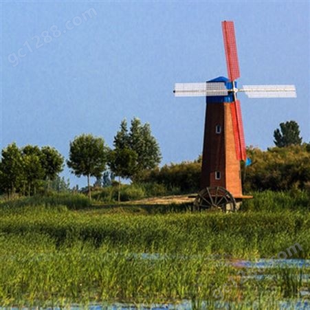 大中型户外防腐木景观荷兰风车主题农场景区大型活动节日创意装饰
