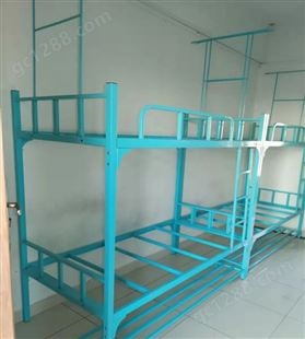 宿舍员工双层铁架床圆管高低铁床上下铺铁床广州鸿棋可定制生产