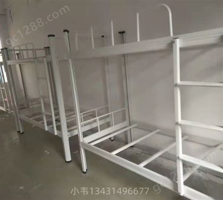 宿舍员工双层铁架床圆管高低铁床上下铺铁床广州鸿棋可定制生产