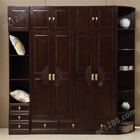 森雕中山定制衣柜 简约现代经济型卧室组装柜子 4 5门整体木质大衣橱家用