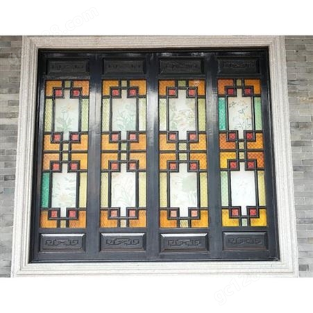 森雕木工艺实木仿古门窗优质可折叠门窗满洲窗厂家批发花格屏风