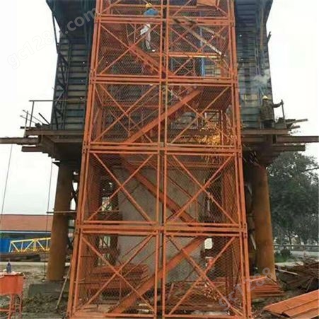 衡水如祥 桥梁施工安全梯笼 拼装式安全梯笼 组合框架式梯笼