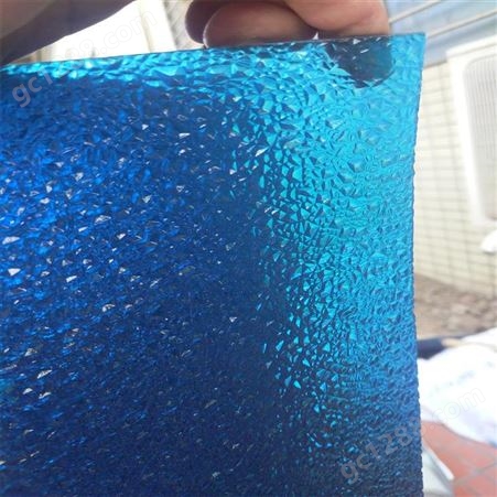 PC颗粒板厂家 5mm颗粒耐力板 风韧透明聚碳酸酯钻石板荔枝纹