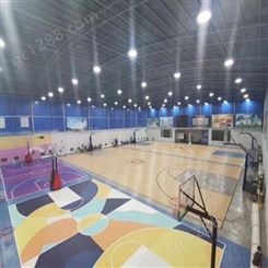 厂家定制 篮球场运动地胶 经济适用 室内篮球地胶施工