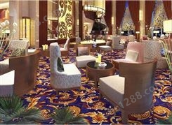 天津印花地毯多钱-酒店宾馆满铺地毯厂家-新中式走廊客房宴会厅尼龙印花地毯