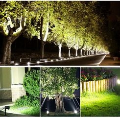 草坪插地灯照树灯景观射灯led射树灯户外防水花园庭院灯室外12w投光灯