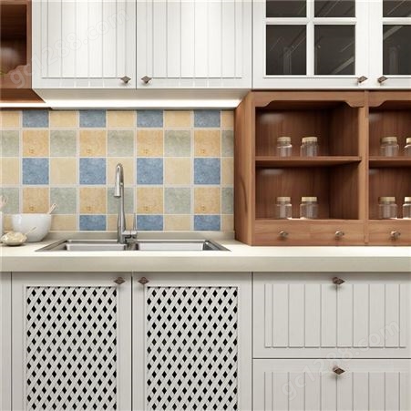 现代简约风一体式橱柜 整体厨房柜定制 雅赫软装厂家